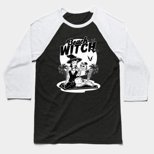 Beach Witch Goth Summer Baseball T-Shirt